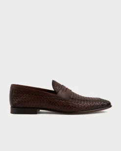 Brown Agadir Woven Leather Loafer