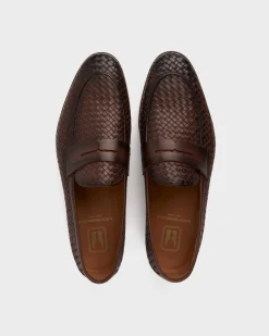 Brown Agadir Woven Leather Loafer