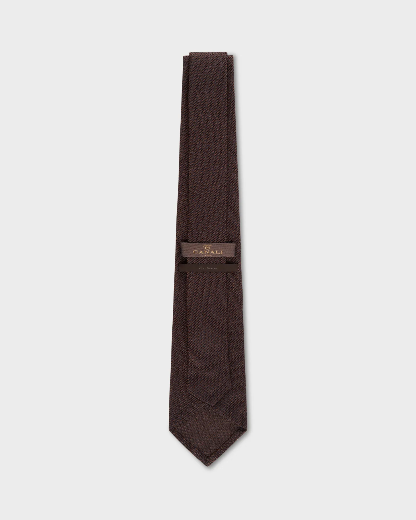 Brown And Navy Silk Gauze Tie
