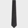 Brown And White Spotted Cotton Silk Tie