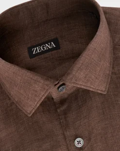 Brown Linen Shirt