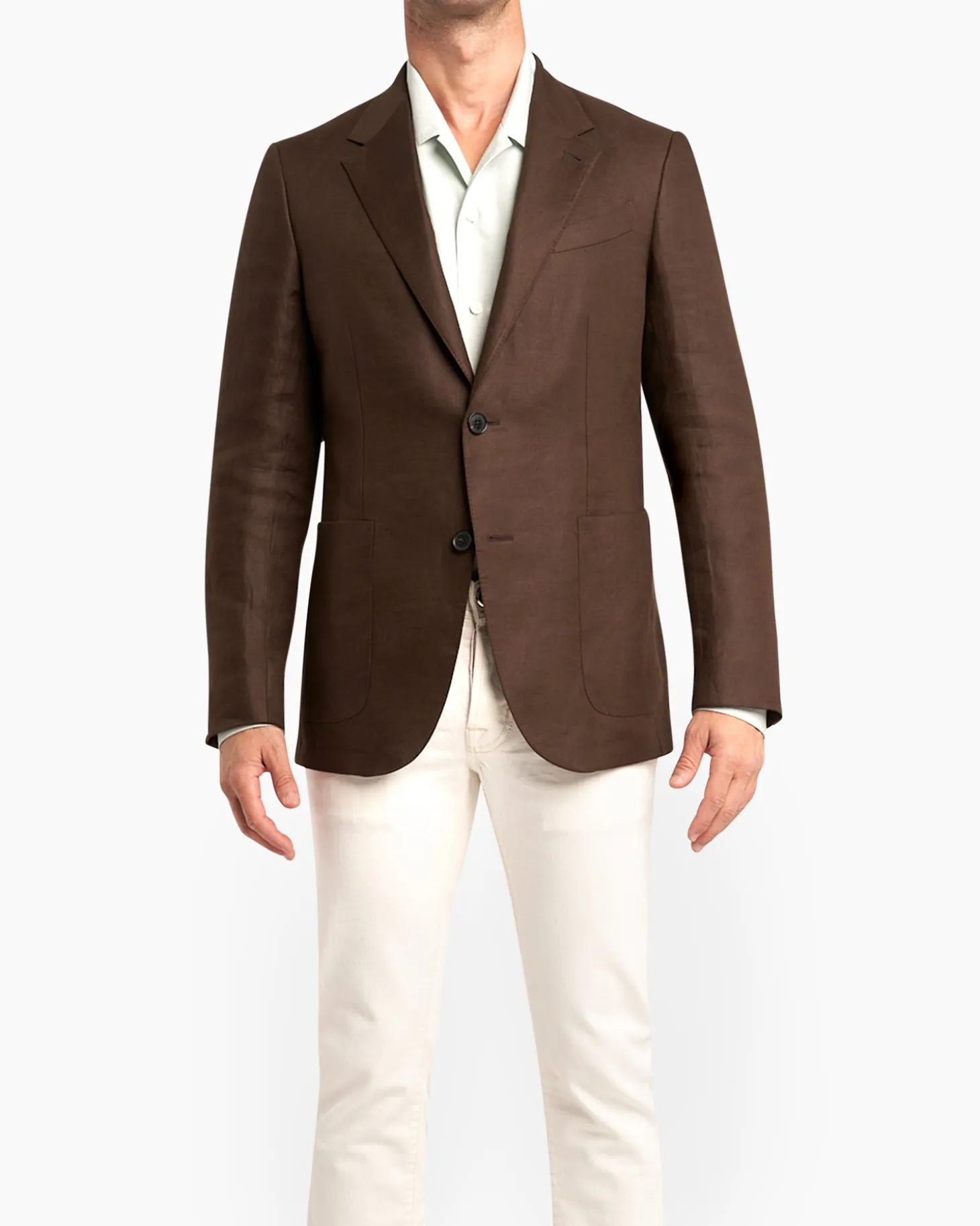 Brown Linen Sports Jacket