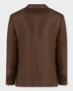 Brown Linen Sports Jacket