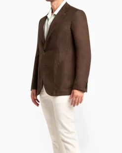 Brown Linen Sports Jacket