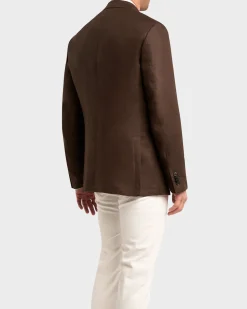 Brown Linen Sports Jacket