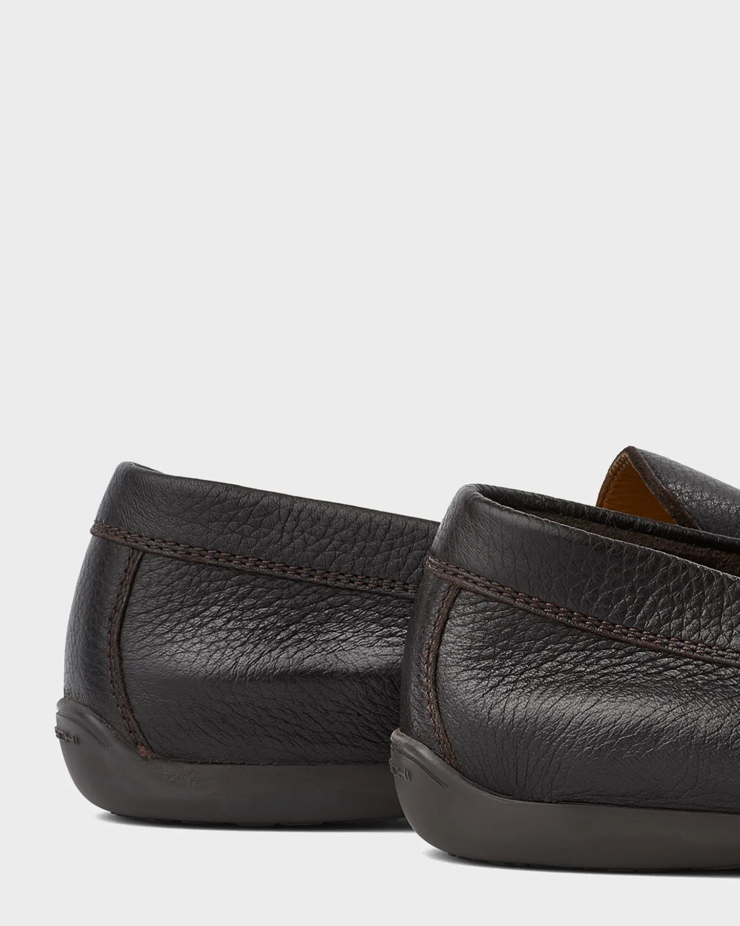 Brown Minorca Pebbled Leather Loafer