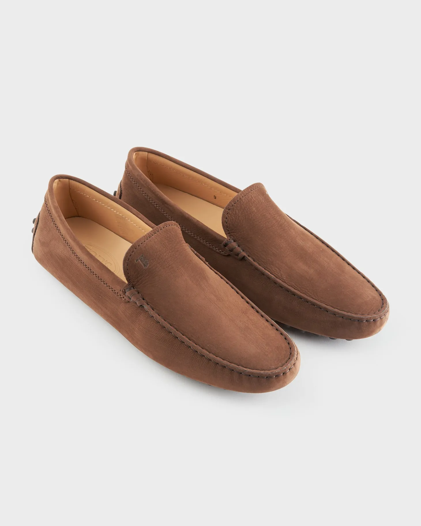 Brown Nubuck Gommino Driving Shoes