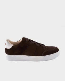Brown Suede Shearling Tiziano Sneakers