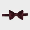 Burgundy Silk Bow Tie