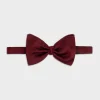 Burgundy Silk Bow Tie