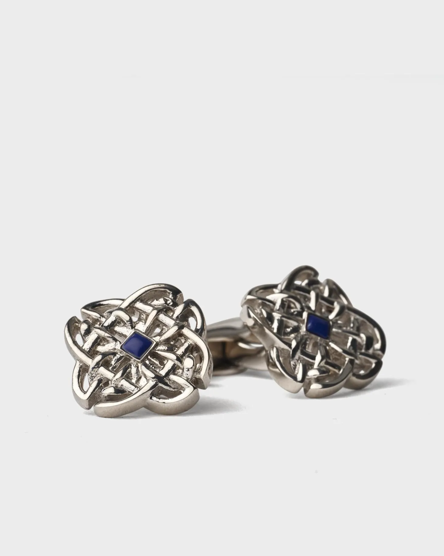 Celtic Stone Silver Cufflinks