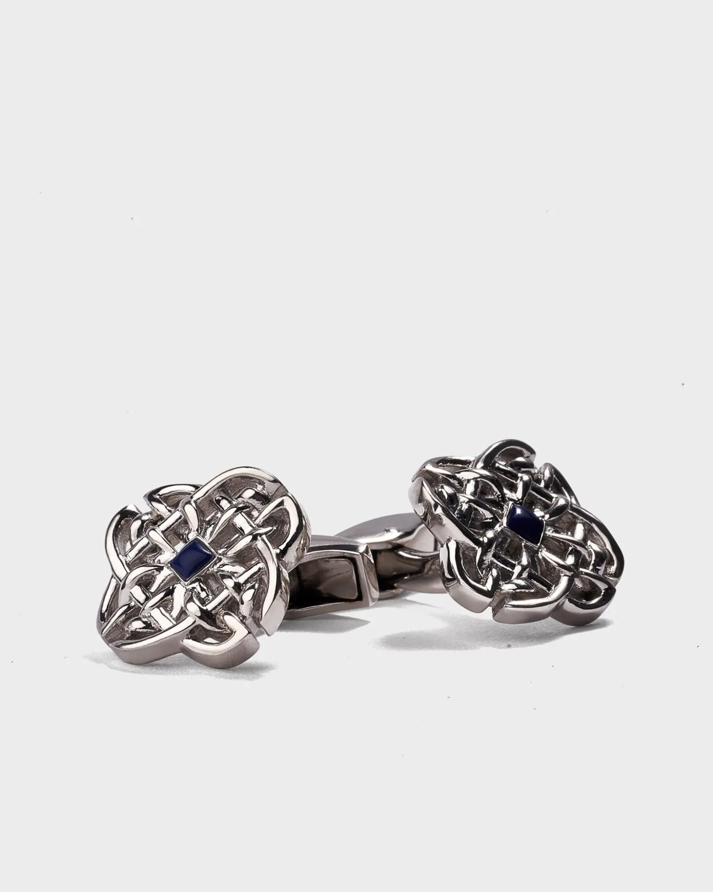 Celtic Stone Silver Cufflinks