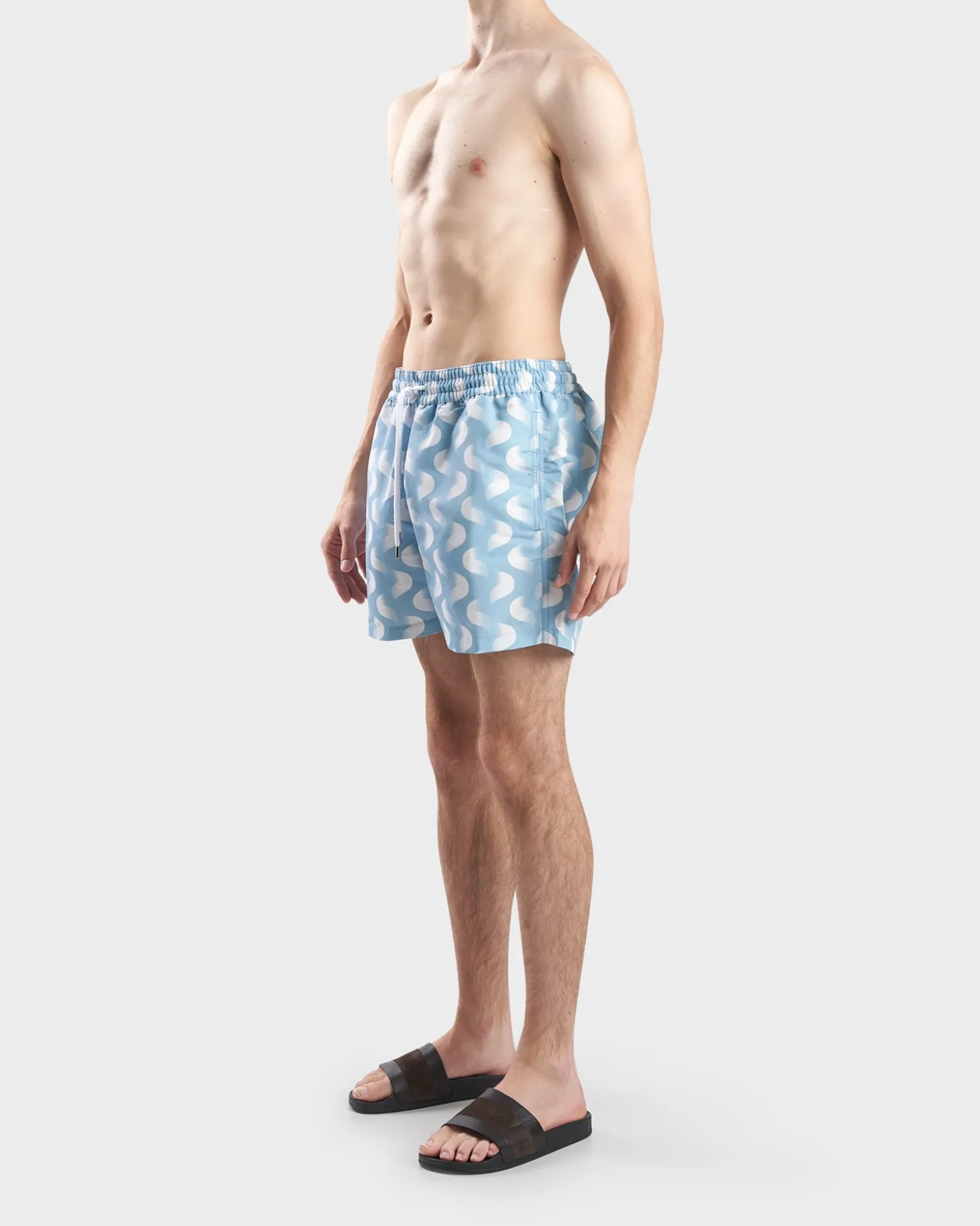 Cool Blue Copacabana Nuvem Print Sport Swim Short