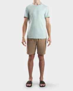 Cool Blue Lucio Linen Blend T-Shirt