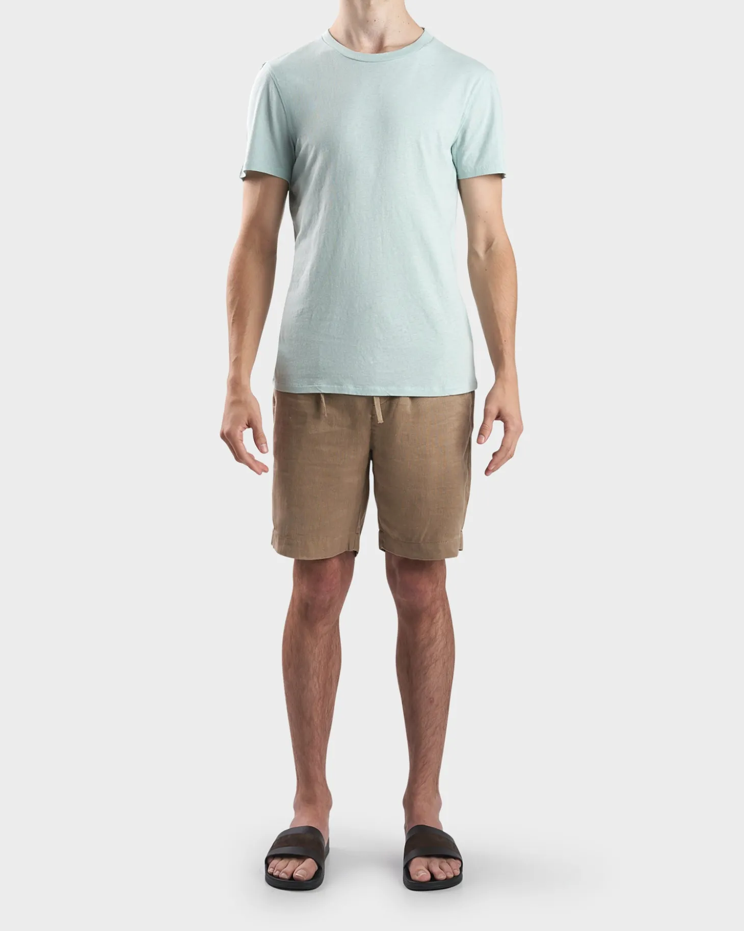 Cool Blue Lucio Linen Blend T-Shirt