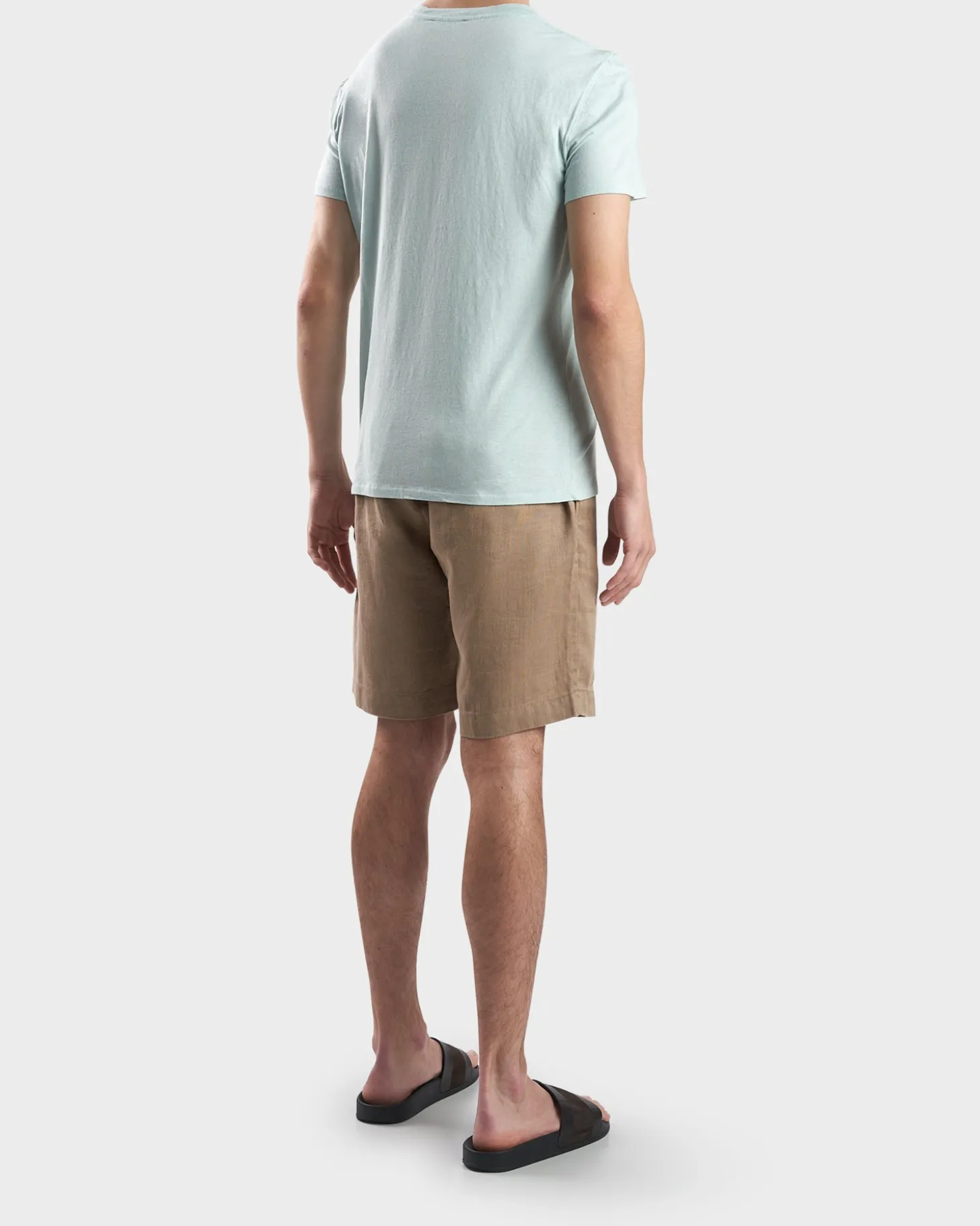 Cool Blue Lucio Linen Blend T-Shirt
