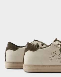 Cream And Olive John Sneakers