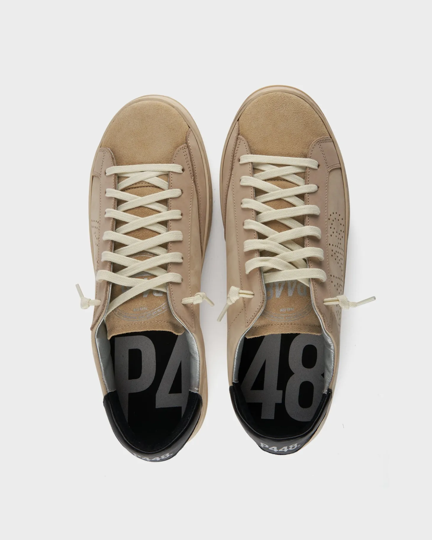 Cream With Black Mex John Sneakers