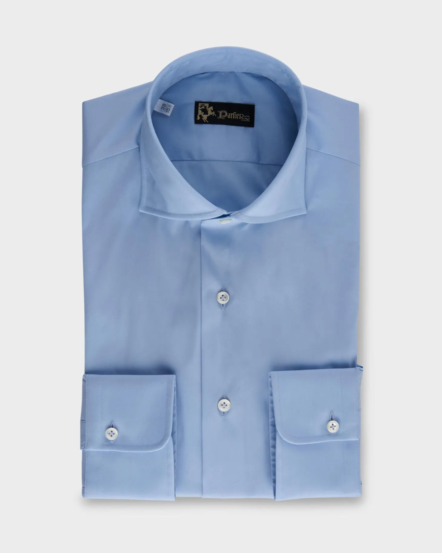 Crystal Blue Cotton Stretch Shirt