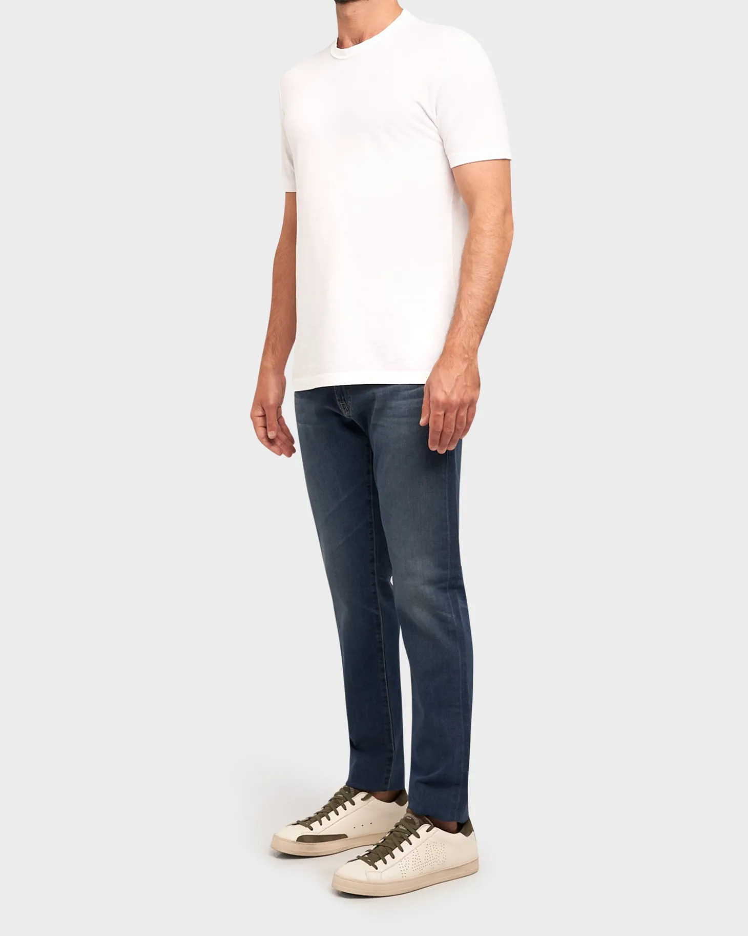 Dark Blue Aged Denim Tellis Slim Fit Jeans