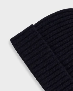 Dark Blue Cashmere Beanie