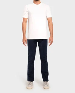 Dark Blue Cashmere Cotton Slim Fit Cords