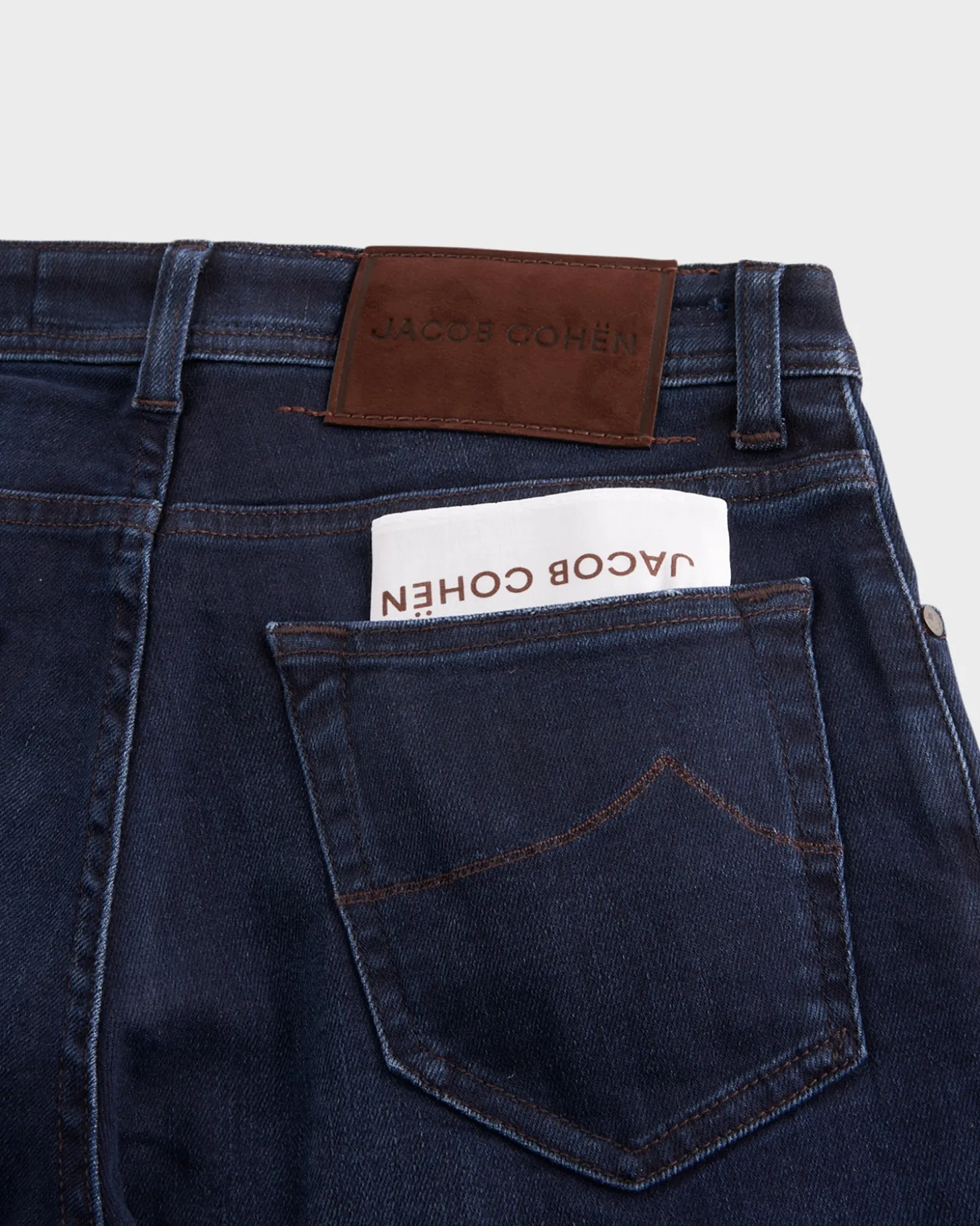 Dark Blue Cotton Lyocell Slim Fit Jeans