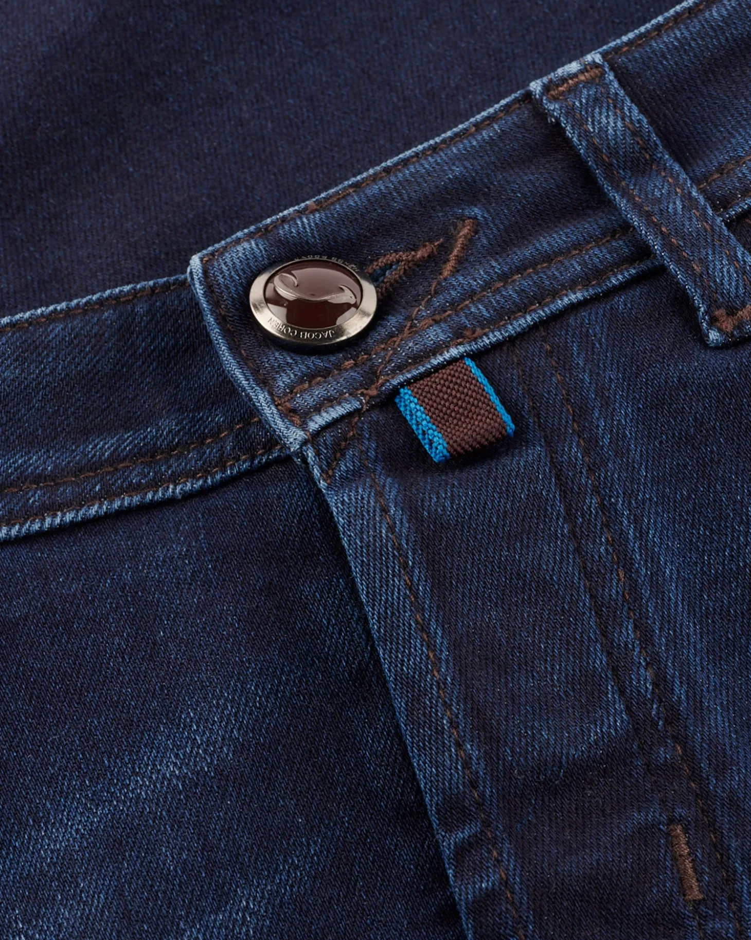 Dark Blue Cotton Lyocell Slim Fit Jeans