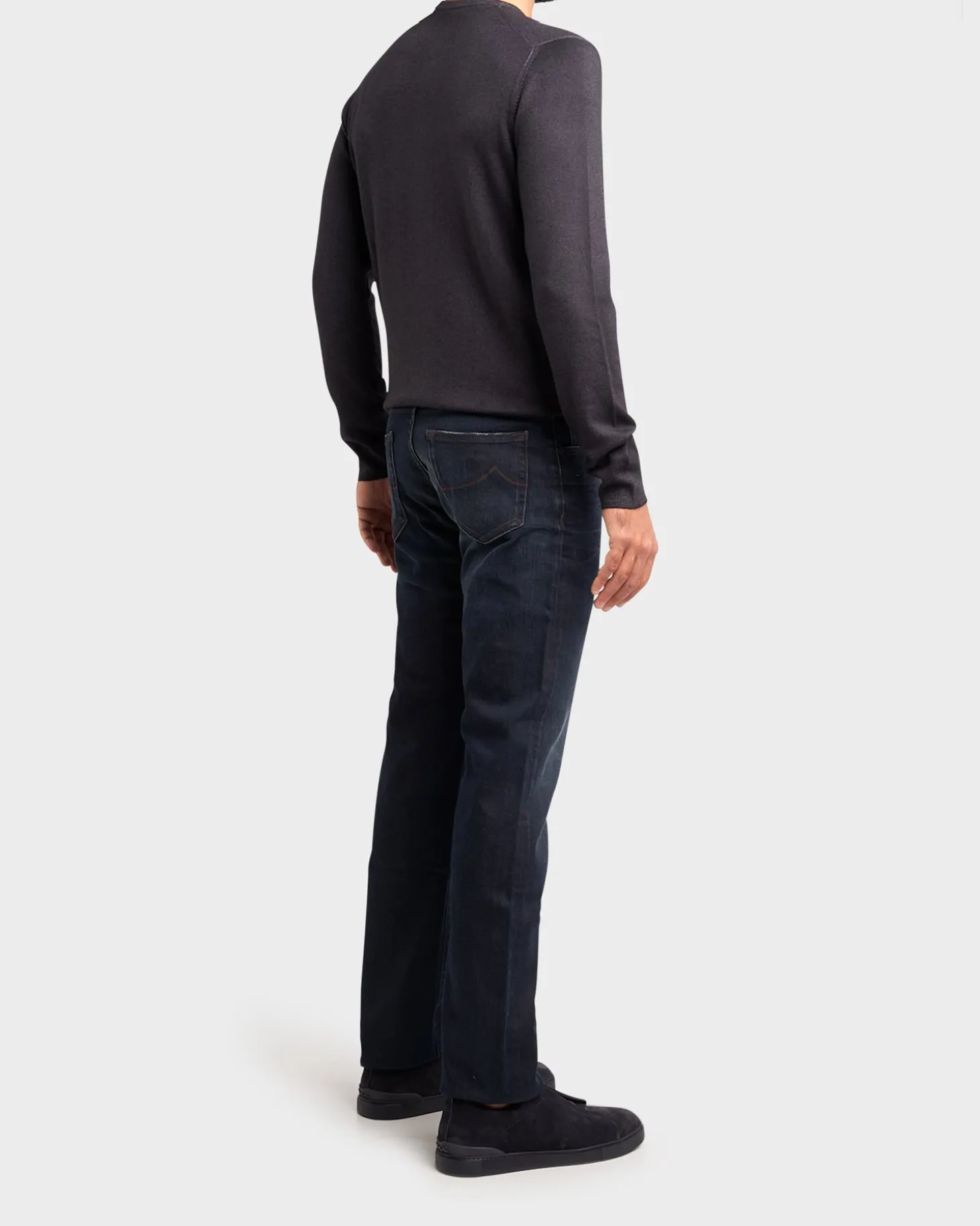 Dark Blue Cotton Lyocell Slim Fit Jeans