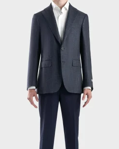Dark Blue Exclusive Cashmere Silk Sports Jacket