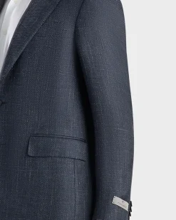 Dark Blue Exclusive Cashmere Silk Sports Jacket
