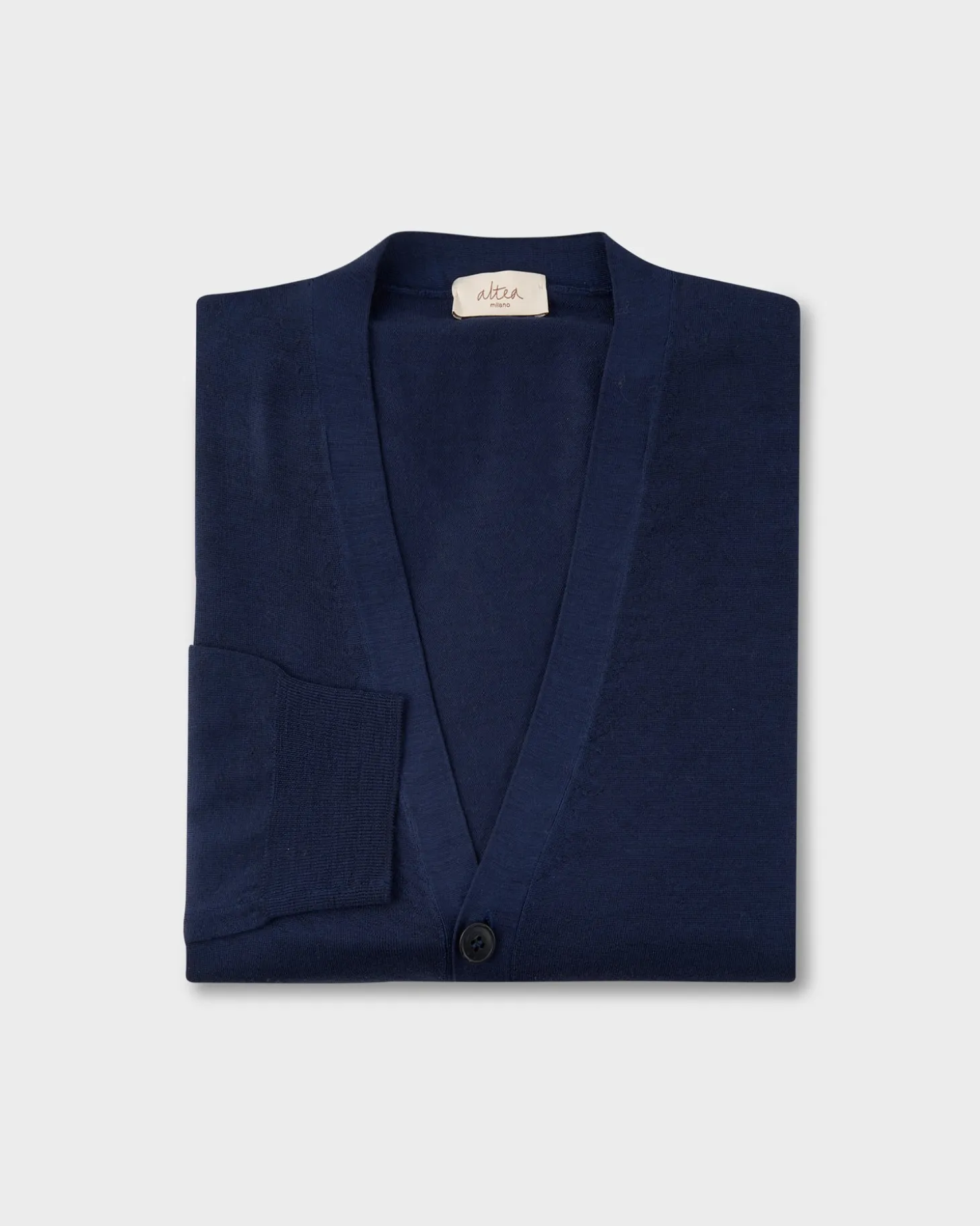 Dark Blue Extrafine Merino Button Up Cardigan