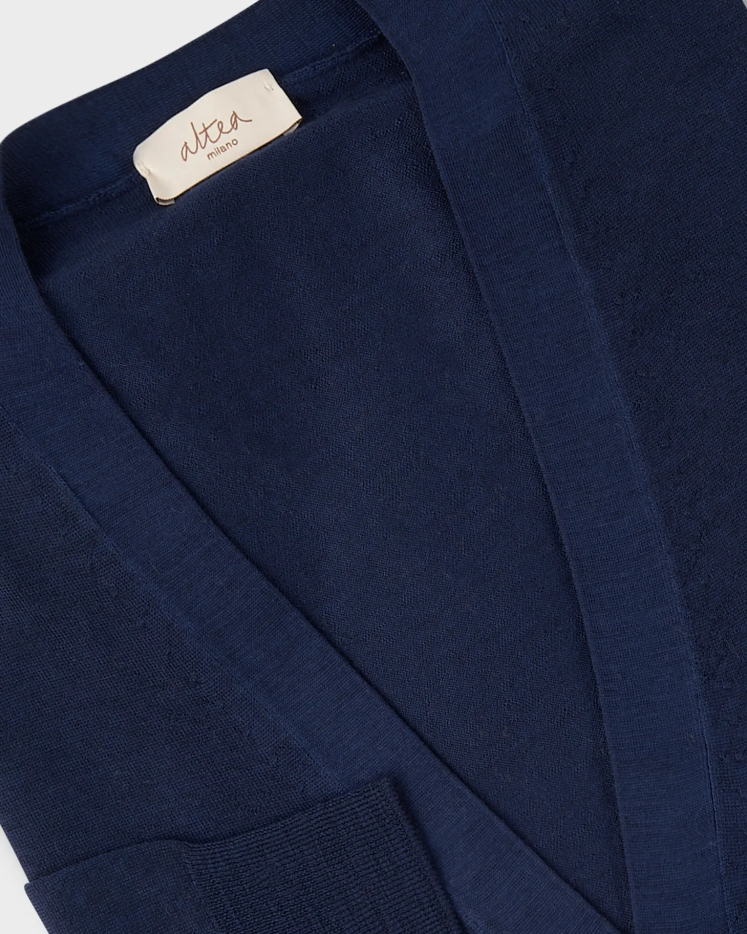 Dark Blue Extrafine Merino Button Up Cardigan