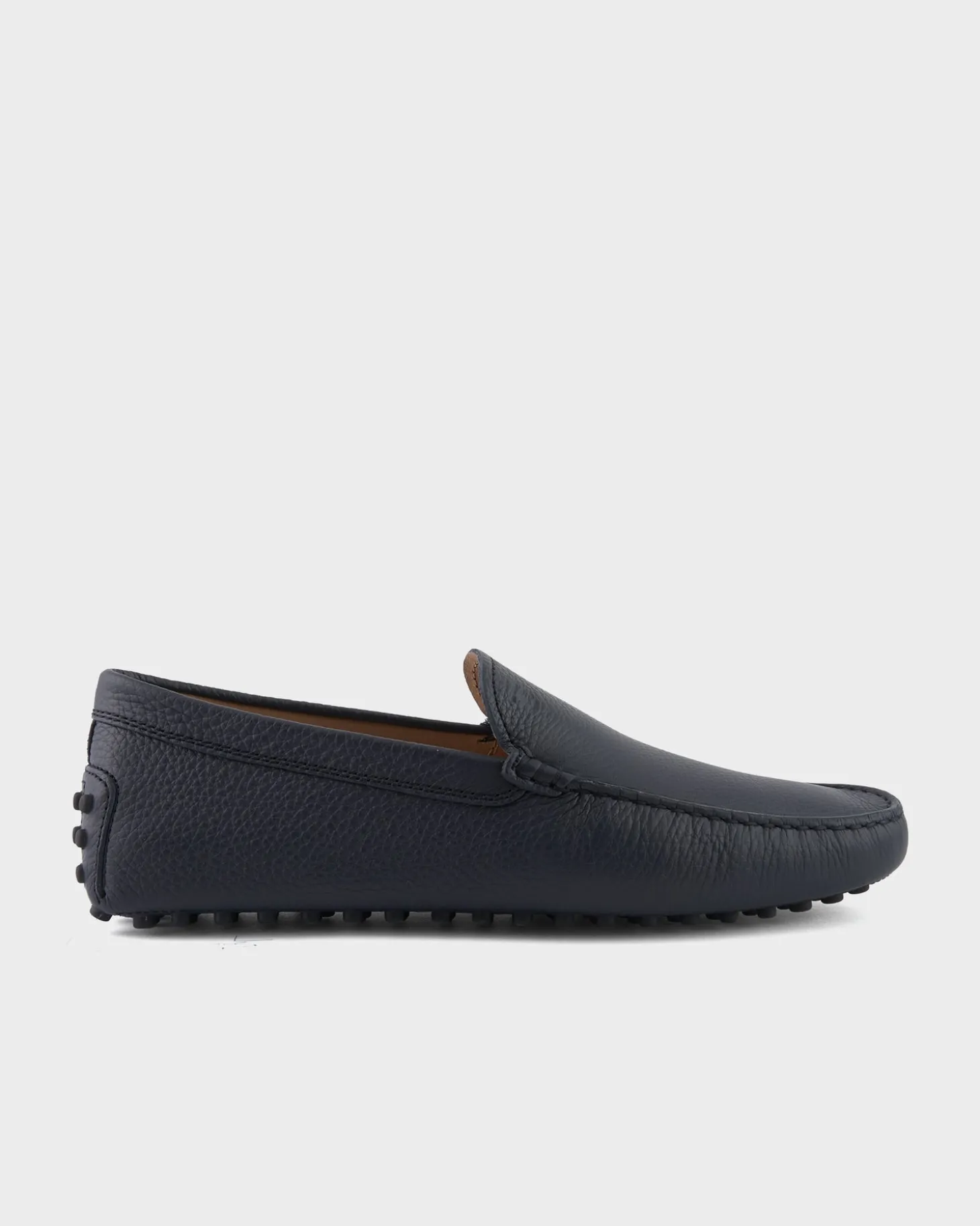 Dark Blue Leather Driving Shoes
