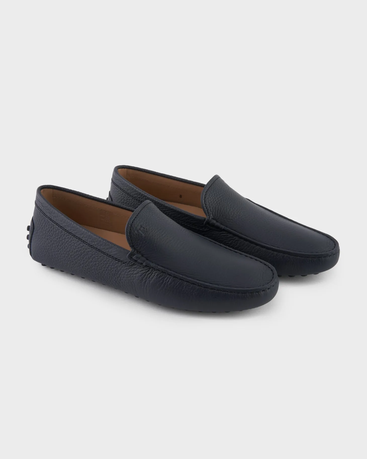 Dark Blue Leather Driving Shoes