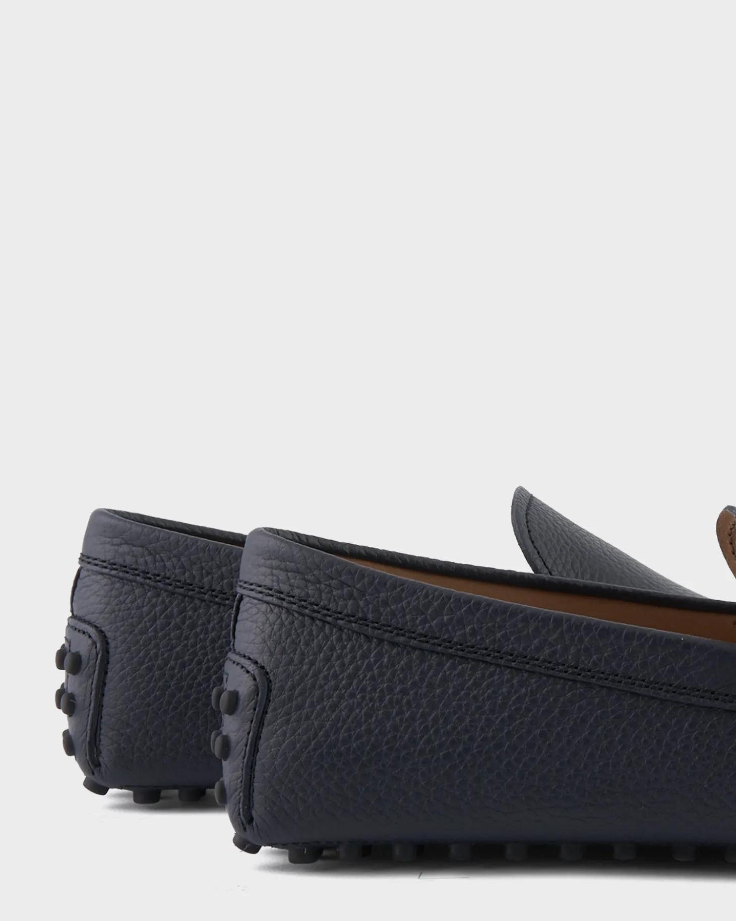 Dark Blue Leather Driving Shoes