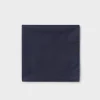 Dark Blue Silk Microtexture Pocket Square