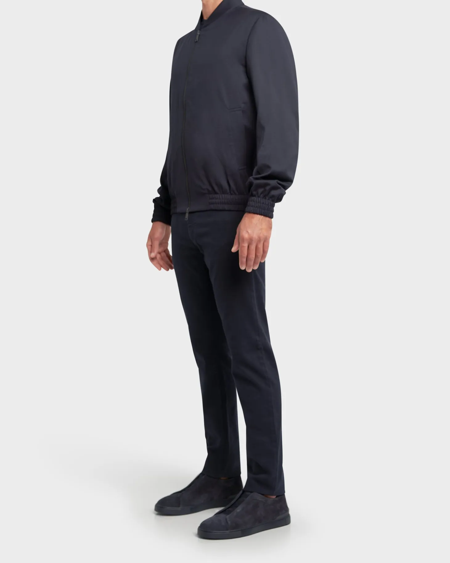 Dark Blue Technical Bomber Jacket