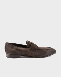Dark Brown Suede L'Asola Moccasins