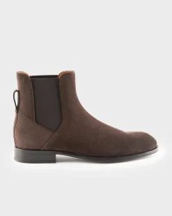 Dark Brown Suede Vienna Chelsea Boots
