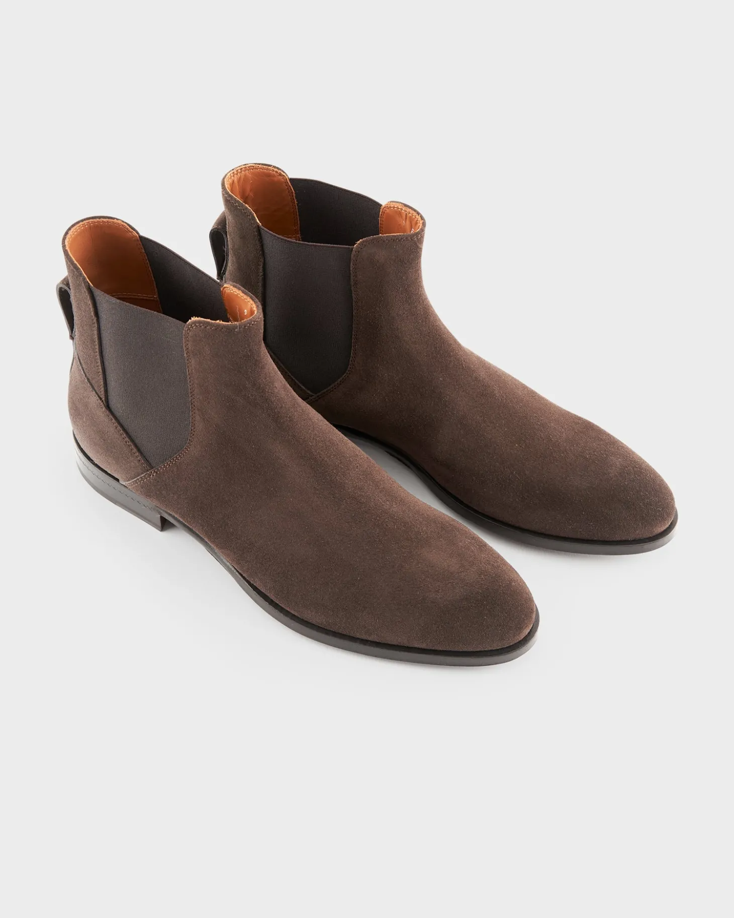 Dark Brown Suede Vienna Chelsea Boots