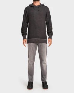 Dark Grey Wool Waffle Weave Hoodie