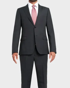 Dark Gunmetal Microstructure Wool Suit