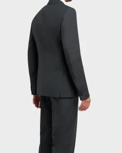 Dark Gunmetal Microstructure Wool Suit