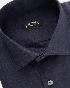 Dark Indigo Linen Shirt