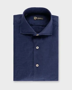 Dark Indigo Washed Linen Shirt