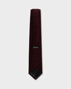 Dark Maroon Micropattern Tie