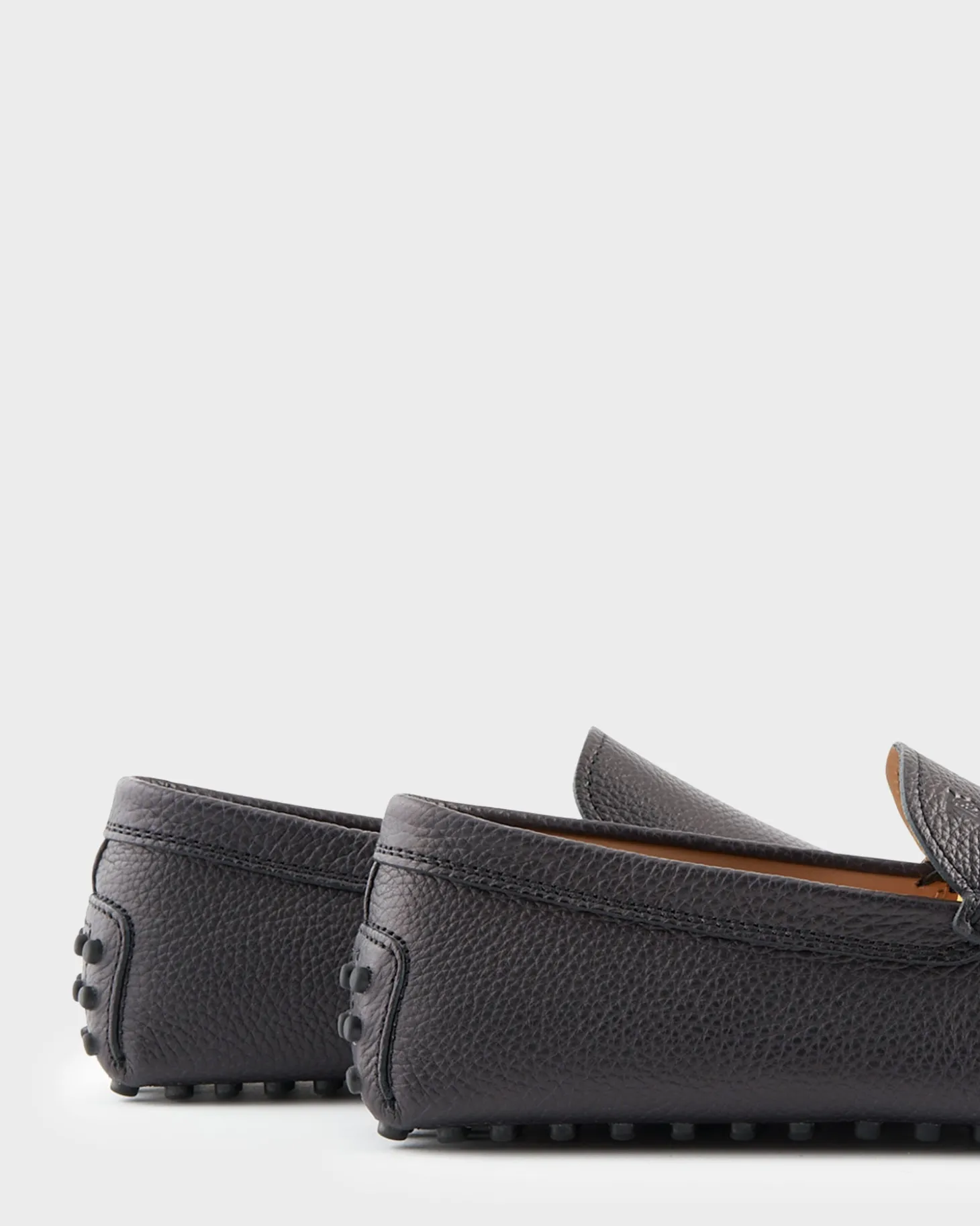 Dark Midnight Blue Leather Gommino Driving Shoes