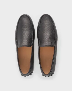 Dark Midnight Blue Leather Gommino Driving Shoes