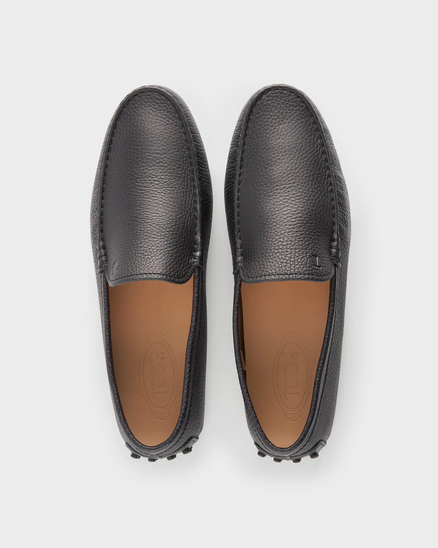 Dark Midnight Blue Leather Gommino Driving Shoes